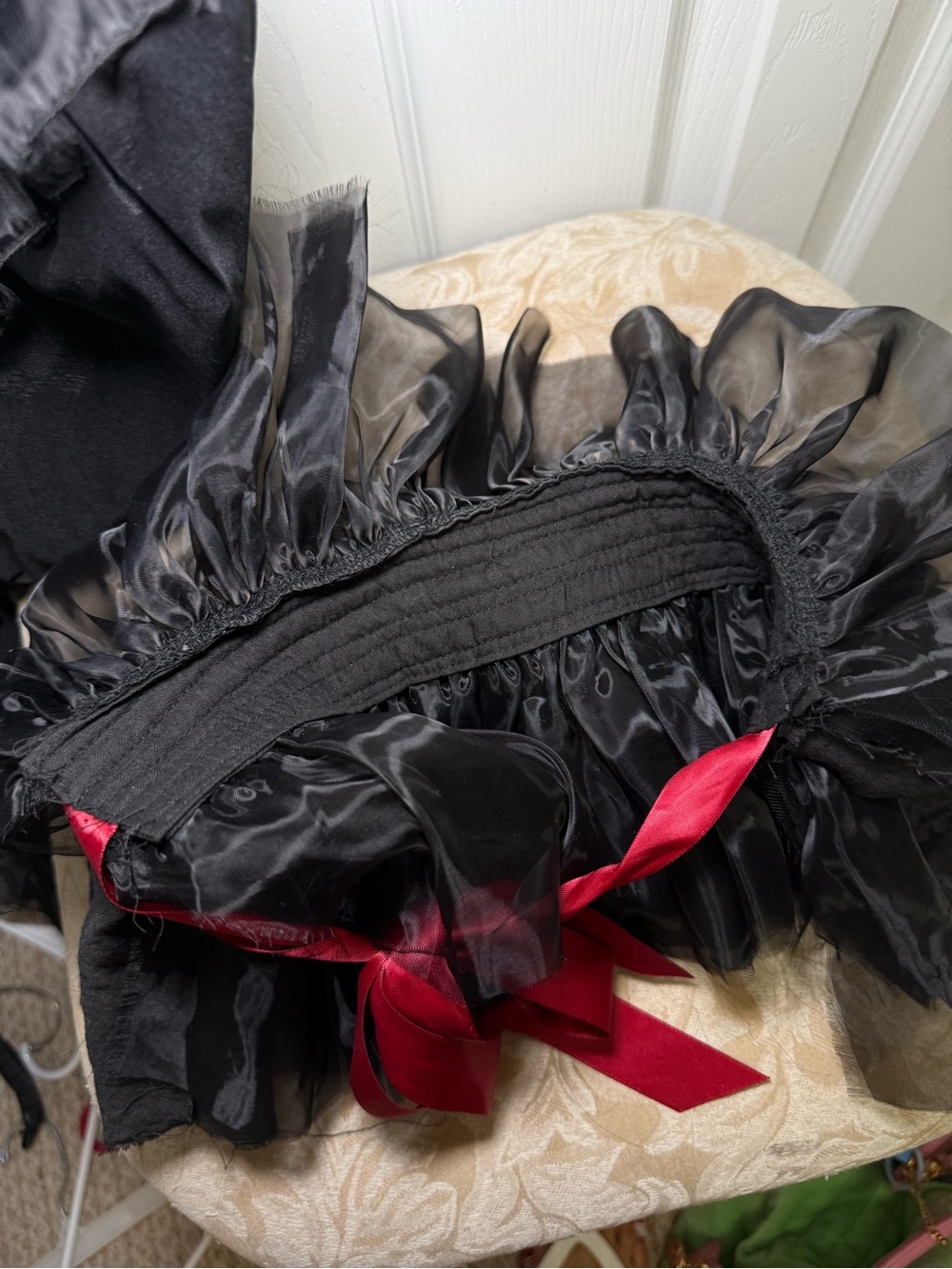 Dolls Kill Halloween Clown Black Ruffled Gothic Mini Dress - Picture 11 of 13